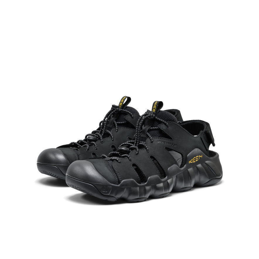 Men's Hyperport Fisherman Leather Sandal | Black/Keen Yellow