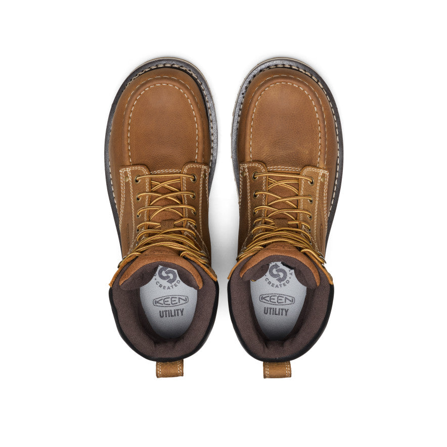 Men's Cincinnati 8" Waterproof 90° Heel Boot (Carbon Toe) | Belgian/Sandshell