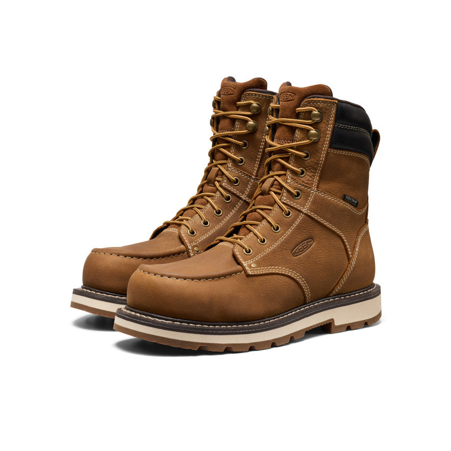 Men's Cincinnati 8" Waterproof 90° Heel Boot (Carbon Toe) | Belgian/Sandshell
