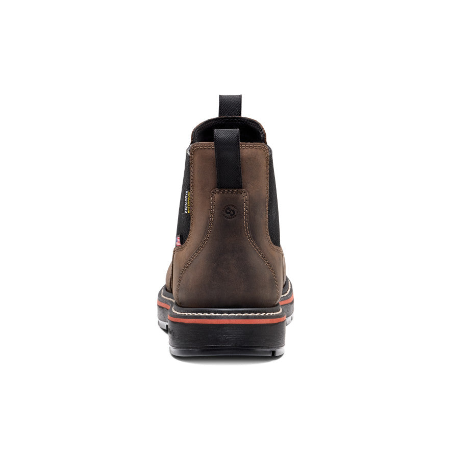 Men's Liberty Chelsea 90° Heel Waterproof Work Boot (Soft Toe) | Coffee Bean/Black