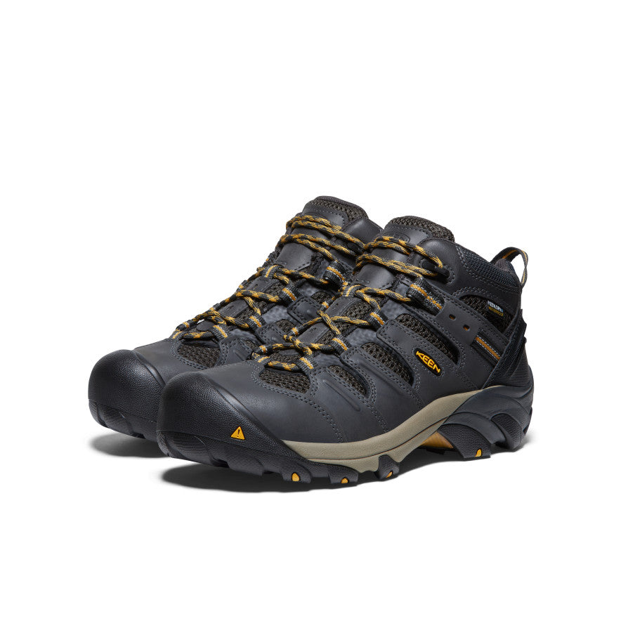 Men's Lansing Mid Waterproof (Steel Toe) | Raven/Tawny Olive