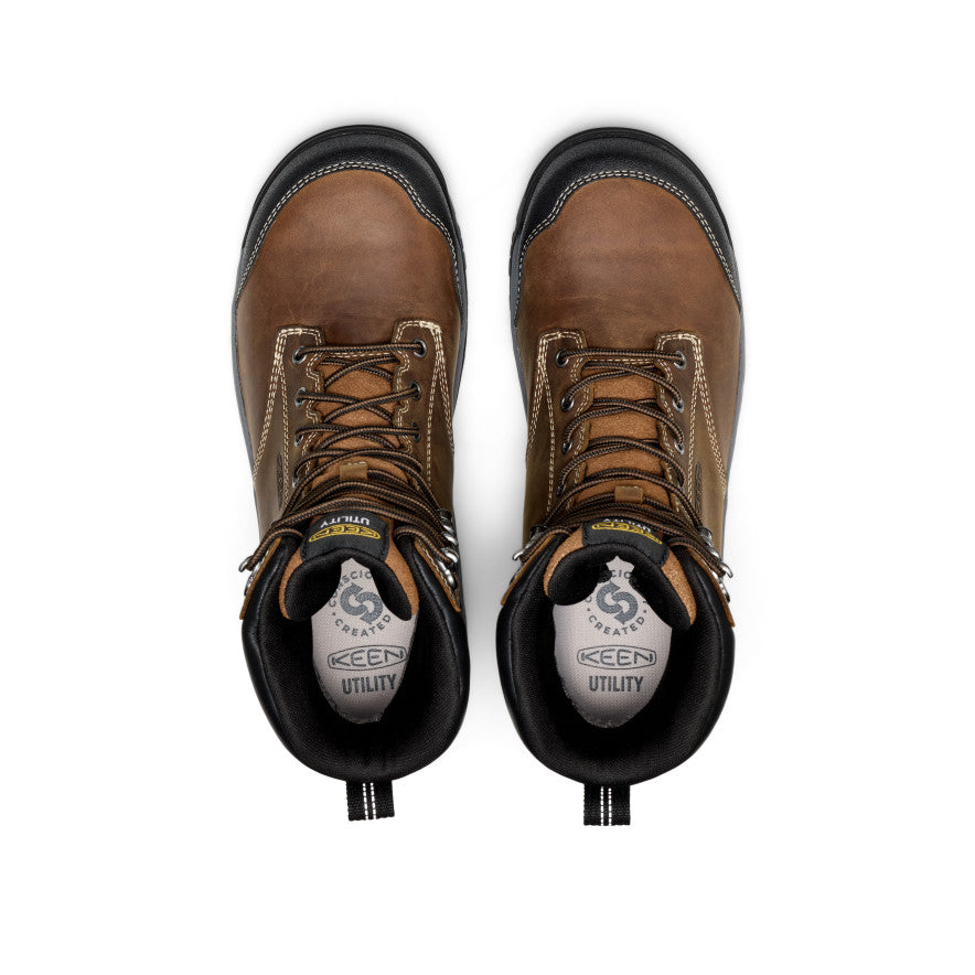 Men's Evanston 8" Waterproof Work Boot (Carbon Toe) | Bison/Black