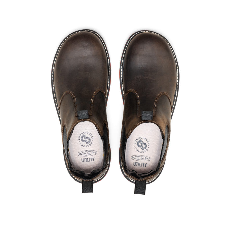 Men's Liberty Chelsea 90° Heel Waterproof Work Boot (Soft Toe)  |  Coffee Bean/Black
