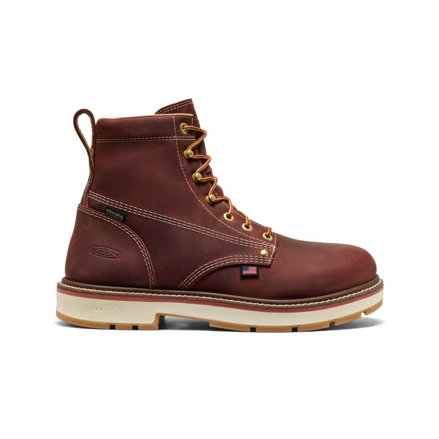 Men's Liberty 6" Waterproof 90° Heel Boot (Soft Toe)  |  Bombay Brown/Gum