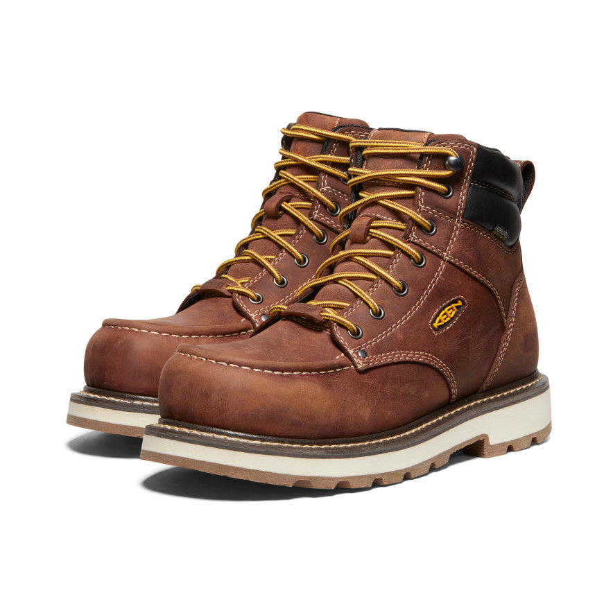 Men's Cincinnati 6" Waterproof 90° Heel Boot (Carbon Toe)  |  Tuscan Red/Sandshell