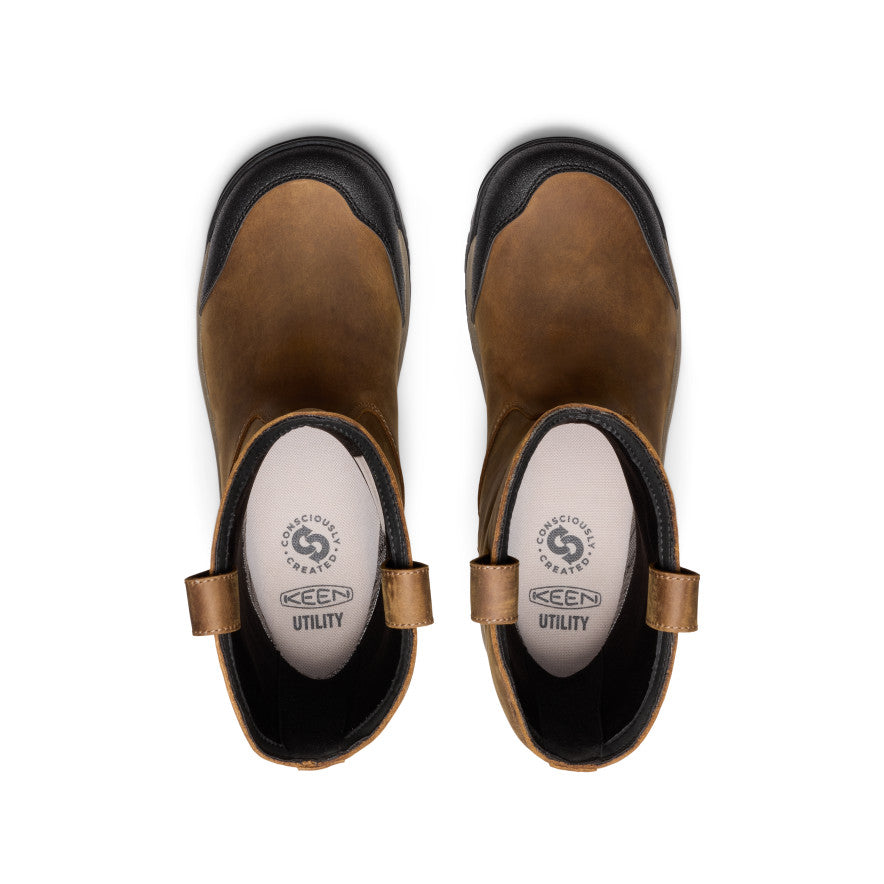 Men's Evanston Pull-On Waterproof Boot (Soft Toe)  |  Bison/Black