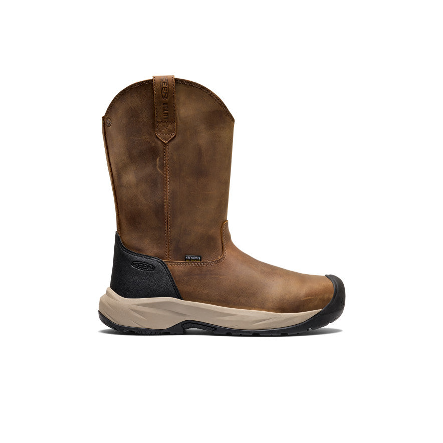 image|one|both|both|Men's Highframe Pull-On Waterproof Work Boot (Steel Toe) - Side Image