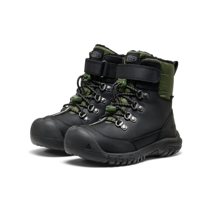 Little Kids' Kanibou Waterproof Winter Boot  |  Black/Bronze Green