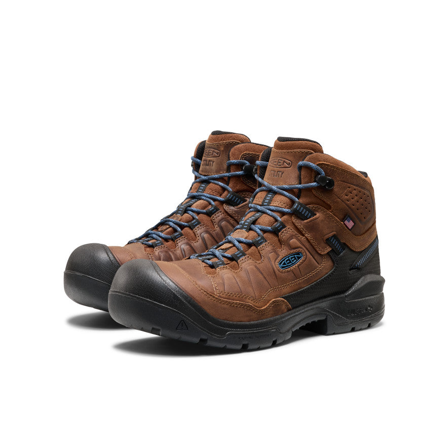 Men's Targhee IV Leather Waterproof Work Boot (Carbon Toe)  |  Bison/Black