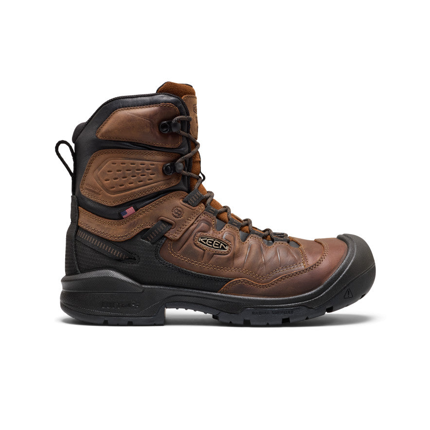Men's Targhee IV 8" Insulated Waterproof Work Boot (Carbon Toe)  |  Bison/Black