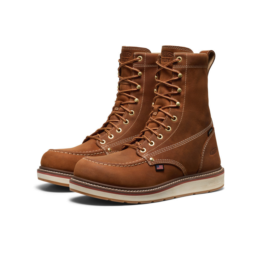 Men's Liberty 8" Waterproof Boot (Soft Toe)  |  Leather Brown/Birch