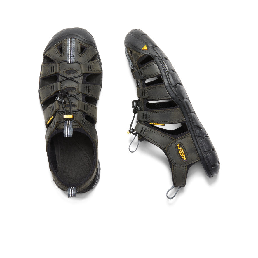 Men's Clearwater CNX Leather Sandal  |  Magnet/Black